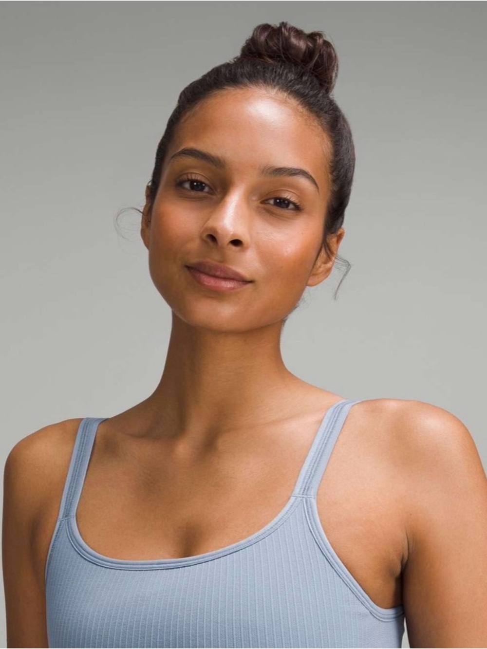 Lululemon Ebb to Street Scoop Neck Cropped Tank Top, size 8, Blue Willow - Picture 2 of 7